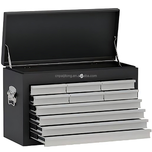 Caja de Almacenamiento Industrial de Metal con Asa Plegable para Organización de Herramientas en <span class=keywords><strong>Taller</strong></span> y Garaje - Product Image 3