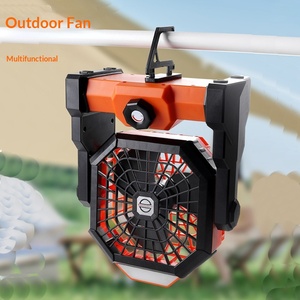 Nouveau ventilateur de camping portable USB rechargeable en plastique avec lumière LED, moteur sans balais, autonomie de plus de 12h - Ventilateur de tente extérieur, vente en gros usine - Product Image 3