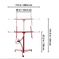 Panneau de levage de cloison sèche réglable de 150LBS, ascenseur de cloison sèche de 11ft, outil de cric de levage de panneau, palan de levage de cloison sèche de plâtre