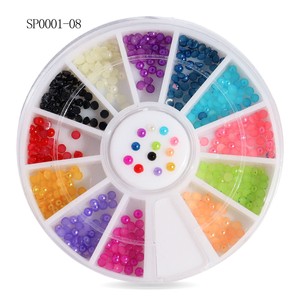 Strass 3D pour ongles de couleurs mélangées, paillettes acryliques à dos plat, décorations de bijoux, accessoires de nail art DIY - Product Image 4