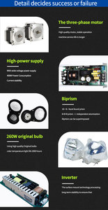 Hat Hot Bán 260W Sharpy 9R Chùm Di Chuyển Đầu Ánh Sáng DMX DJ Câu Lạc Bộ Đêm Đầy Đủ Điện 260W Bầu Trời Chùm Đèn R9 Bóng Đèn 260W - Product Image 5