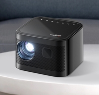 Mini projecteur Y8 Home Android 9.0 portable, résolution 1080P, WiFi, fonctionnalités 3D, mise au point automatique, LED 1200 lumens, compatible prise US