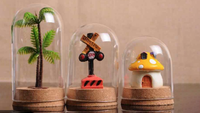 Mini pot en verre classique avec bouchon en liège nouvel accessoire de maison Art déco pour accessoire de maison de bureau et de restaurant