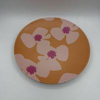 Vérifications bleues différentes belles conceptions personnalisées imprimées assiettes de fruits de 20 cm de diamètre plats de gâteau assiettes de camping