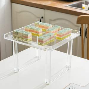 ऐक्रेलिक वर्ग सेवारत ट्रे स्टैंड डेसर्ट कपकेक पेस्ट्री कुकीज़ के लिए घर या वाणिज्यिक उपयोग के लिए व्यवहार करता है - Product Image 2