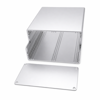 Boîtier en aluminium extrudé 120*63*130mm, finition argent mat, plaque frontale à visser, boîte de commande IP54