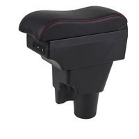 Kia Picanto Boîte d'accoudoir de voiture Boîte de rangement en cuir pour magasin central Chargement USB Intérieur ABS Accoudoir Accessoire Partie