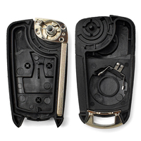 Funda universal para llave de coche, carcasa de repuesto para llave de encendido con 2 botones y llave HU100 sin cortar, sin tornillo