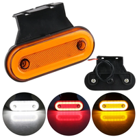 Feux latéraux de marqueur de 4,5 pouces à LED rouge ambre 12V 24V pour camion remorque, lampe de dégagement ovale, feux arrière étanches