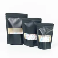 3 Ply Polypropylene Coated Colored Black Kraft Paper Bag mit Window