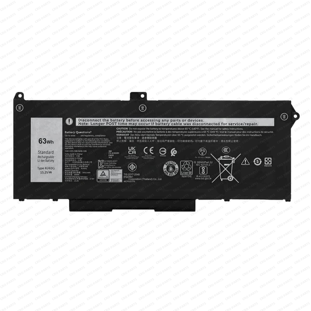 New Laptop Battery RJ40G for Latitude 5420 5520 Precision 3560 M033W 1K2CF 075X16 0WK3F1 63Wh