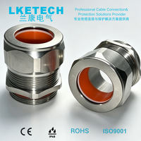 Câble industriel LKETECH M25 304 316L en acier inoxydable nickelé, étanche IP68, résistant à la corrosion et aux fortes intempéries salines