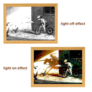 Cadre <span class=keywords><strong>de</strong></span> peinture LED personnalisable en bois acrylique impression d'art thème <span class=keywords><strong>de</strong></span> <span class=keywords><strong>Titan</strong></span> d'<span class=keywords><strong>attaque</strong></span> pour le salon <span class=keywords><strong>de</strong></span> la maison chambre à coucher art encadré arts - Product Image 3