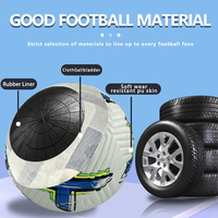 Ballon de football haut de gamme en cuir PU taille 5, thermocollé, écologique, pour entraînement intérieur/extérieur et matchs officiels