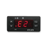 Termostato Digital de Descongelación para Refrigeración ETC-974 DC 12V 24V, Controlador de Temperatura para Congelador de Almacenamiento en Frío