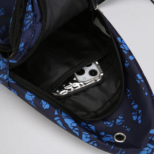 Sportse Men's Crossbody <b>Bag</b> Blue Waterproof <b>Nylon</b> Unisex <b>Shoulder</b> <b>Bag</b> With Zipper Pocket For Leisure Travel Spring 2025 - Product Image 2