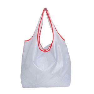 Custom Printed Logo Hot Polyester Folding Reusable Storage Shopping Bag From China - Product Image 5