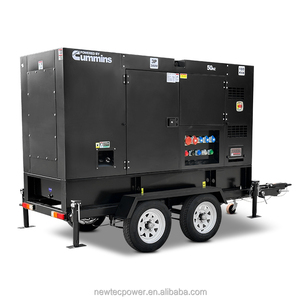 사일런트 모바일 트레일러 발전기 20kw 30kw 40kw 50kw 중국 좋은 디젤 엔진 2 4 륜 60kw 80kw 90kw 100kva 사일런트 타입 - Product Image 4
