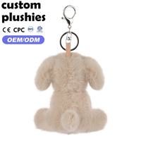Porte-clés chien en peluche super mignon en promotion, mini animal en peluche, ornement de sac pour cadeau de vacances pour un ami