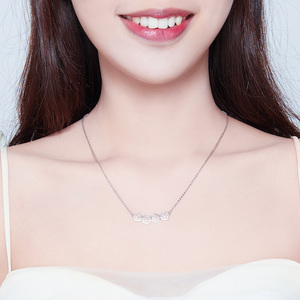 Con chó và mèo chân bạc Choker Vòng cổ cho phụ nữ 925 Sterling bạc mèo Pet dấu chân ngắn vòng Cổ Phụ Kiện scn346 - Product Image 6