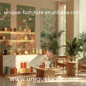Exhibidor de Perfumes Romántico, Mueble de Pared con Iluminación LED Personalizada para Venta de Fragancias de Lujo, Accesorio Moderno para Comercios - Product Image 5
