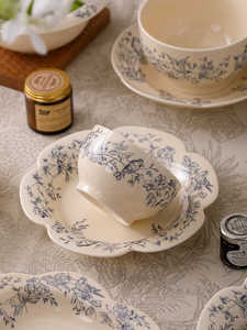 Factory Direct China Floral Ceramic Tableware Vintage Style Blue Floral Print Design Ceramic Tableware - Product Image 2
