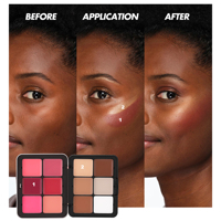 HANDAIYAN Multi-usage Crème Fond de Teint Fard à joues Correcteur Contour 12 Couleurs Terre Bonbons Visage Palette Maquillage Livre Palette Boîte en Métal