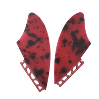 Bas quantité minimale de commande prix d'usine Surf couleur rouge aileron double ailerons quille en fibre de verre aileron de surf