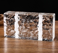 Neue Produktideen Indoor/Outdoor dekorativer Kristallglasziegel solider Klarglasblock Trennwand