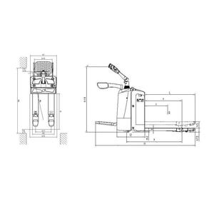 Transpalette électrique Hyster P2.0UT S, capacité 1-10T, chariot élévateur à conducteur assis pour manutention de marchandises - Product Image 1