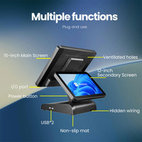 Système de point de vente I7 pas cher, tout-en-un, supermarché, point de vente intelligent, caisse tactile, best-seller, machine de facturation pour restaurant 15 pouces