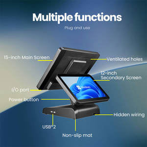Système de point de vente pas cher tout-en-un, caisse enregistreuse tactile intelligente pour supermarché, best-seller, machine de facturation pour restaurant 15 pouces - Product Image 3
