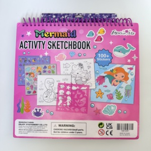 Libro di Attività Personalizzato per Bambini con Ali, Album da <span class=keywords><strong>Disegno</strong></span> per Ragazze, Libro di Attività e Adesivi Unicorno - Product Image 4