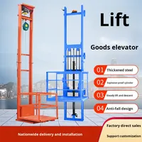 Nouvelle plateforme de levage et de chargement de marchandises électrique hydraulique, type rail d'usine, élévateur de marchandises électrique fixe pour usage domestique intérieur et extérieur