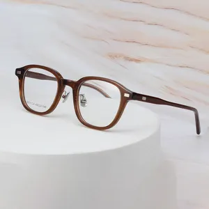 2023新趋势男女通用订购眼镜在线高品质方框眼镜光学眼镜醋酸纤维框黑色框眼镜