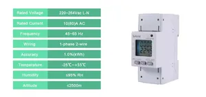Medidor de Energía Acrel ADL200-NK/FWF para Riel DIN, Monofásico, Comunicación WIFI, Doble <span class=keywords><strong>Tarifa</strong></span>, Pantalla LCD para Armario de Distribución - Product Image 5