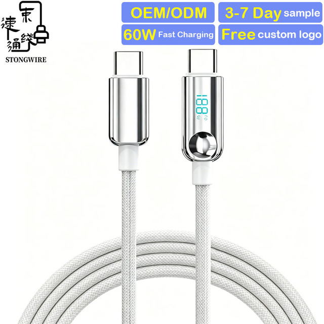 USB Type-C Fast Charging Cable 60/240W 5A Nylon Braided PD 3.1 1-3m for Computer and Camera