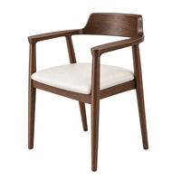 Fournisseur de meubles, chaise de salle à manger ergonomique de haute qualité avec accoudoirs, chaise de salle à manger en bois massif avec accoudoirs en bois