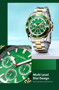 Montre-bracelet chronographe à quartz pour homme, grand cadran 43 mm, aiguille des secondes en forme d'avion, aiguilles lumineuses - Product Image 4