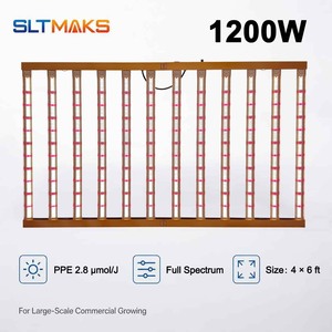 ไฟปลูกต้นไม้ ECO 1200W Samsung LED Chip LM301B LM281B สเปกตรัมเต็มรูปแบบ ตัวเรือนอะลูมิเนียม ติดตั้งง่าย 12 บาร์ ค่า PPE สูง - Product Image 1