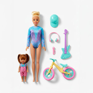 Ensemble de poupées en PVC de qualité supérieure, double taille (29 cm et 10 cm), design assorti, unisexe, prêt à offrir, idéal pour le bricolage - Product Image 1