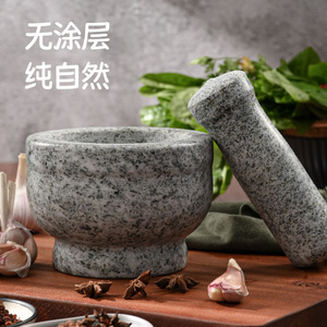 Ensemble mortier et pilon en pierre pour écraser l'ail, broyeur d'herbes et d'épices de cuisine, durable, lavage à la main uniquement - Product Image 5