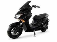 Scooter électrique sportif Obsidian Black 2000W, batterie 72V 20Ah, moto électrique alimentée par batterie, freins à disque doubles, pneus larges