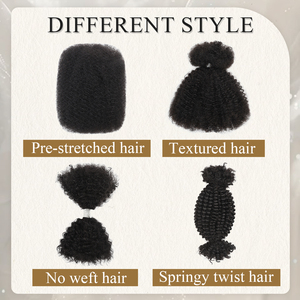 <span class=keywords><strong>ผม</strong></span>แท้ Afro Kinky แบบเป็นมัด ขนาด 22 นิ้ว ยืดก่อนใช้งานสำหรับถักโครเชต์  สำหรับต่อผมแบบถักเป็นลอนนุ่ม - Product Image 6
