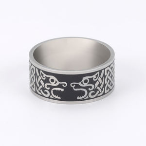 Myshape-Anillo de defensa con diseño de lobo <span class=keywords><strong>gigante</strong></span> para hombre, sortija, estilo nórdico, mitología, tótem, Hip Hop, Rock, Unisex, regalo Punk - Product Image 2