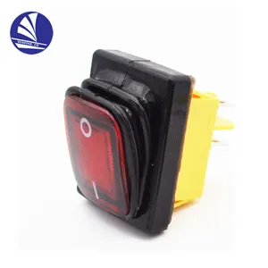 marine DC 12V/30A rocker switch with blade pins with cables for boat car