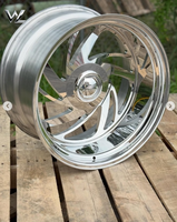Nouvelles jantes Walle à cinq branches personnalisées de 20 à 28 pouces 6x139.7/6x135 en alliage d'aluminium forgé poli à lèvre profonde universelles 4 pièces