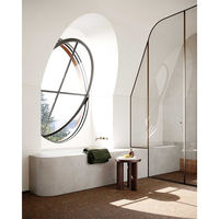 Ventana Redonda de Aluminio con Diseño Abatible y Doble Vidrio Templado para el Hogar