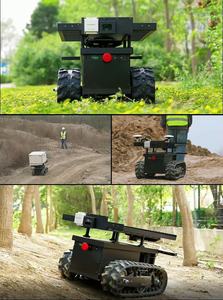 Fabricante de alta tecnología Robot al aire libre Mini plataforma de chasis con orugas Línea automática Siguiendo el carro del robot para la entrega de marketing - Product Image 5