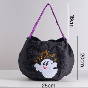 Sacs et paniers de bonbons d'Halloween pour enfants avec décorations de scène de citrouille, idéaux pour les cadeaux de fête, sacs à bonbons décoratifs personnalisables - Product Image 6